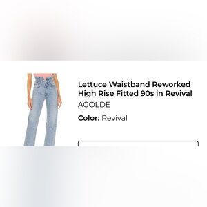 Agolde Revival High Rise Jeans